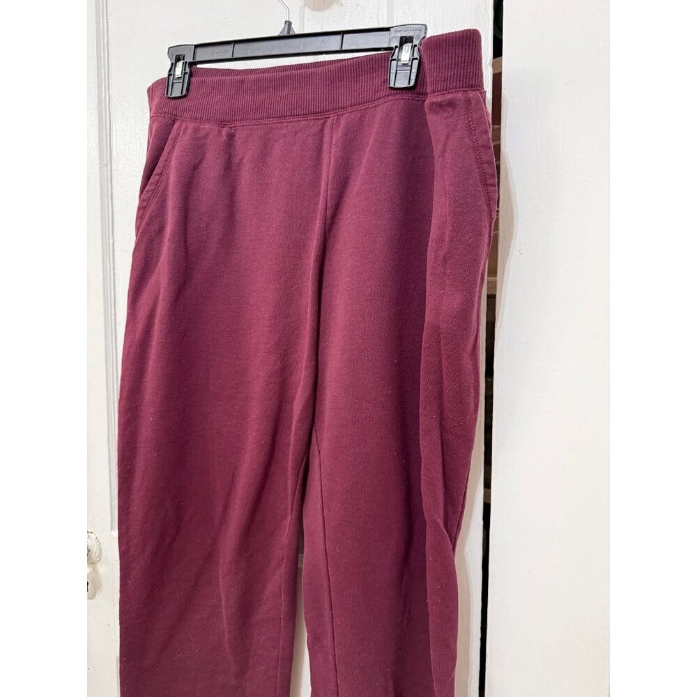 Time & Tru women’s size large maroon jogger pants - Picture 2 of 12